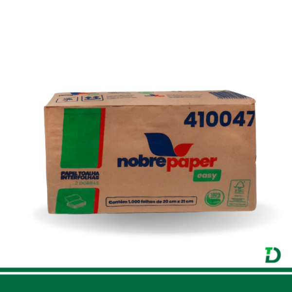 Interfolha NobrePaper EASY 2D 100% Celulose Virgem 20cm x 21cm – Folha Simples c/ 1.000 - Image 2