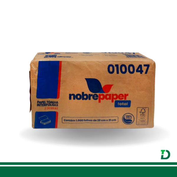 Interfolha NobrePaper Total 2D 100% Celulose Virgem 20cm x 21cm – Folha Simples c/ 1.000 - Image 2