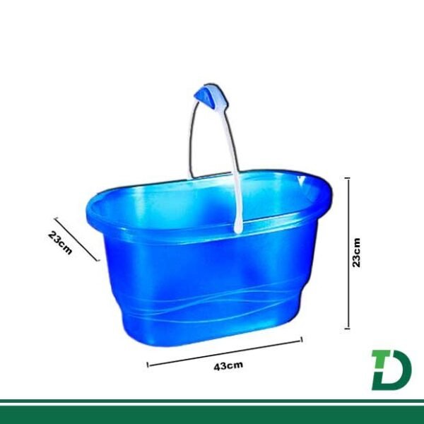 Balde Oval BRASAMI Azul 14 Litros c/ alça plástica