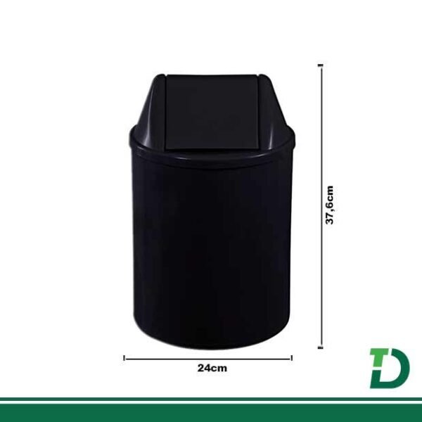 Cesto De Lixo Cem Tampa 12 litos JSN Preto