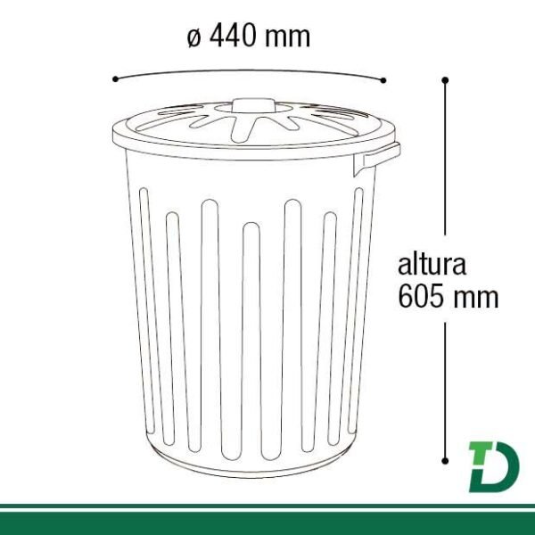 Cesto Fechado ARQPLAST 65 Litros Ref: CF65PT - Image 3