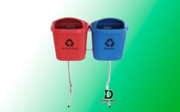 Conjunto para coleta seletiva com 2 cestos 40 Litros JSN Ref: ST12