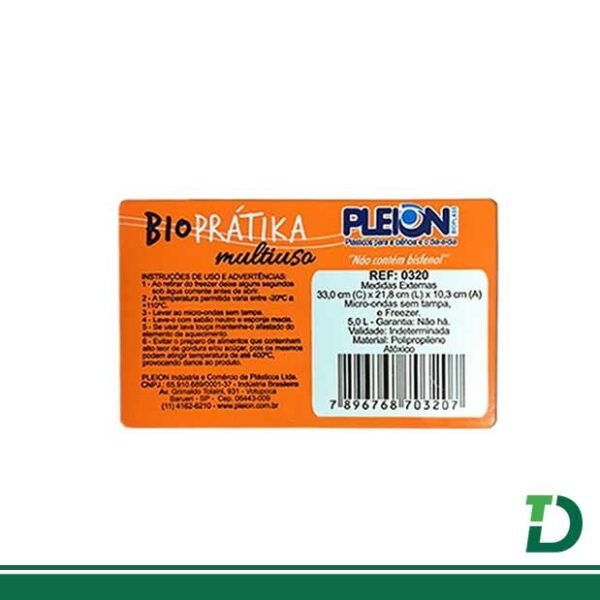 Caixa Organizadora com Tampa PLAION Biopratíka 5lts Ref: 0320 - Image 2