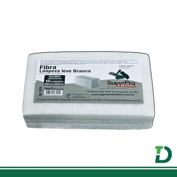Fibra BRANCA limpeza uso leve BETTANIN C/ 10 un. Ref: 9504