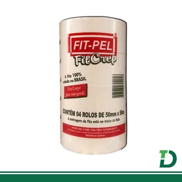 Fita Crepe Adesiva FIT-PEL 50mm x 50 Metros