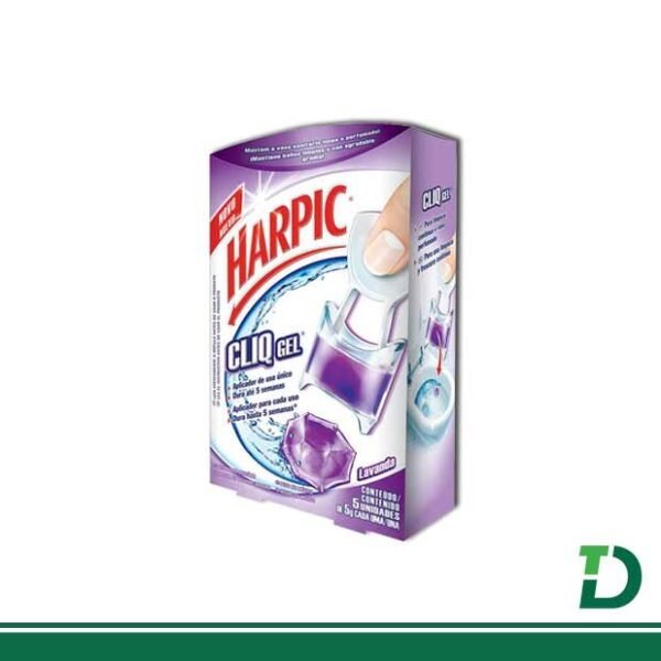 Cliq Gel Adesivo Harpic Lavanda c/ 5 aplicadores