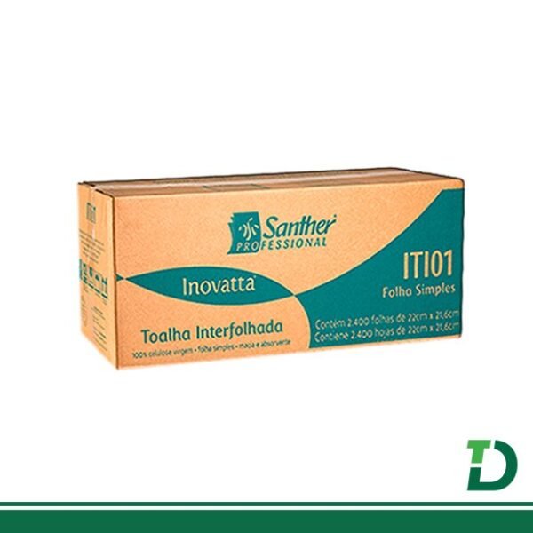 Interfolha Santher 2D Branco 100% Celulose Virgem - Image 2