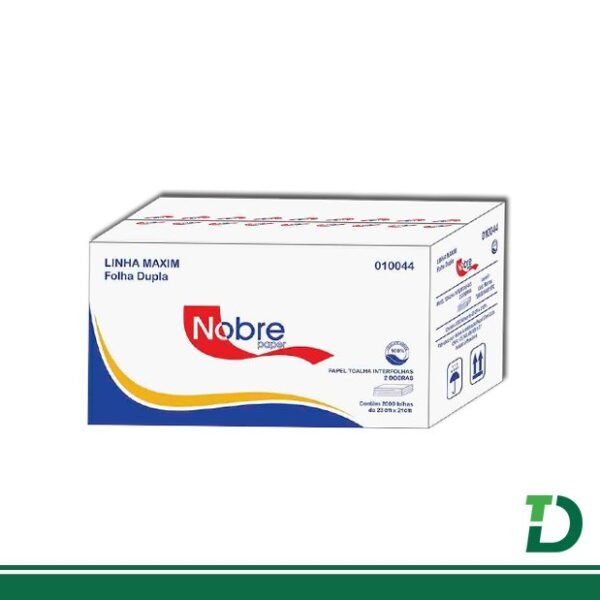 Interfolha Nobre MAXIM 2D 100% Celulose Virgem 23cm x 21cm – Folha Dupla c/ 2.000