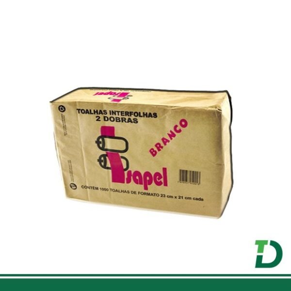 Interfolha Isapel 2D Branco Simples c/ 1000 Folhas