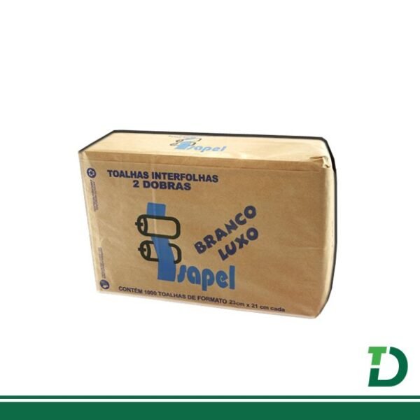 Interfolha Isapel 2D Branco Luxo Pct. c/ 1000 Folhas