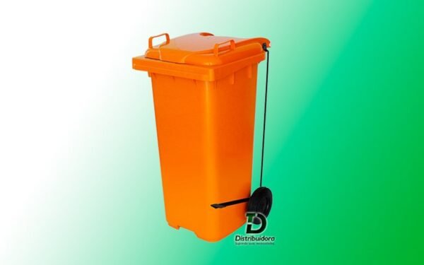 Contêiner plástico 120 Litros com rodas  e pedal lateral JSN Ref: C120pa