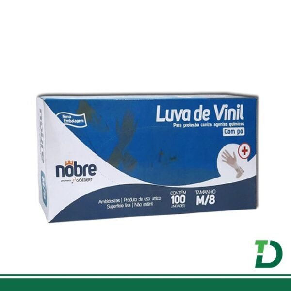 Luva de Vinil Com pó Agentes Químicos Nobre Göedert - M