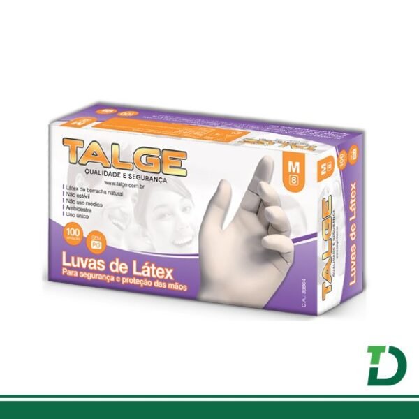 Luva Latex TALGE sem pó ( P ) c/ 100und