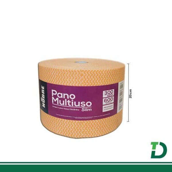 Pano Multiuso Nobre Slim 20cm x 300m Azul Laranja