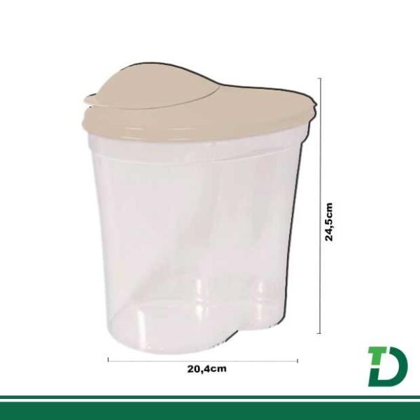 Porta Cereal PLASÚTIL de Plástico 2,1 Litros Ref: 2818