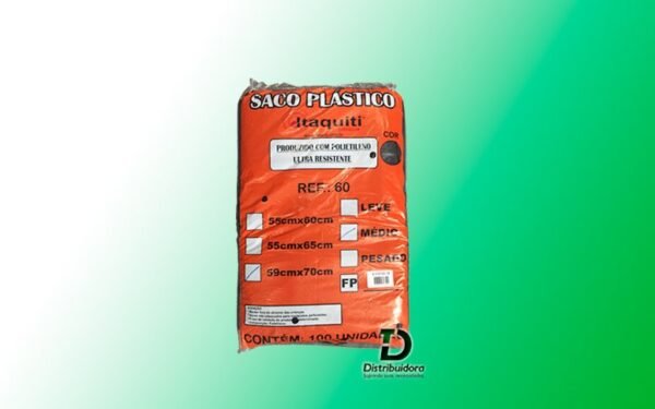 Saco de lixo Itaqui 60 Litros com 100 unidades