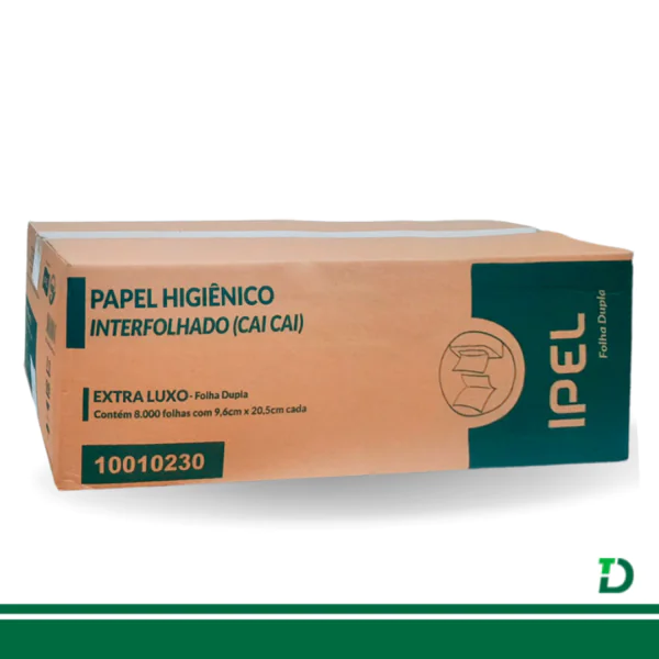 Papel higiênico Interfolhado Cai Cai Indaial Folha Dupla 100% Ref: 10010230