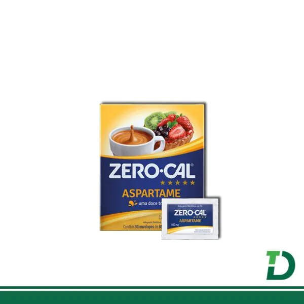 Adoçante Sache ZERO-CAL Aspartame caixa c/ 50 Envelopes 800mg