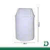 Cesto De Lixo Cem Tampa 12 litos JSN Branco