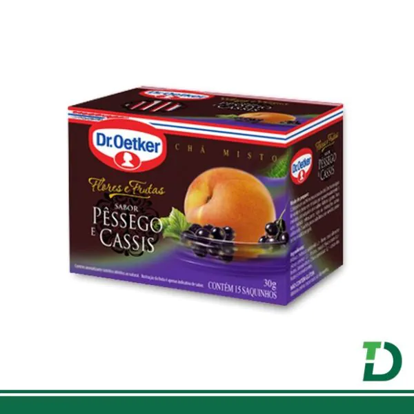 Chá de Pêssego e Cassis 30 Gramas Dr Oetker