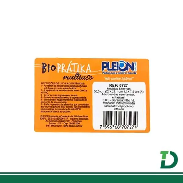 Bandeja PLAION Biopratíka 3,0lts Ref: 0727 - Image 2