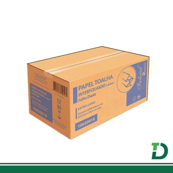 Interfolha Indaial 2D Folha Dupla 100% Celulose Virgem
