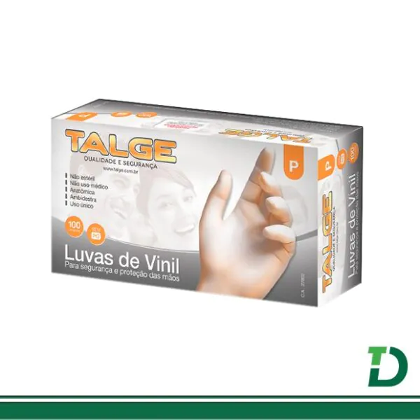 Luva Vinil TALGE com pó ( G ) c/ 100und